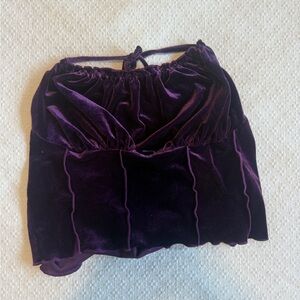 Purple Velvet Halter Top